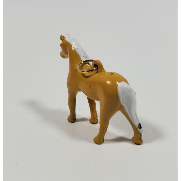 1" Miniature Horse Charm Necklace Keychain Palomino Vintage - Picture 4 of 14